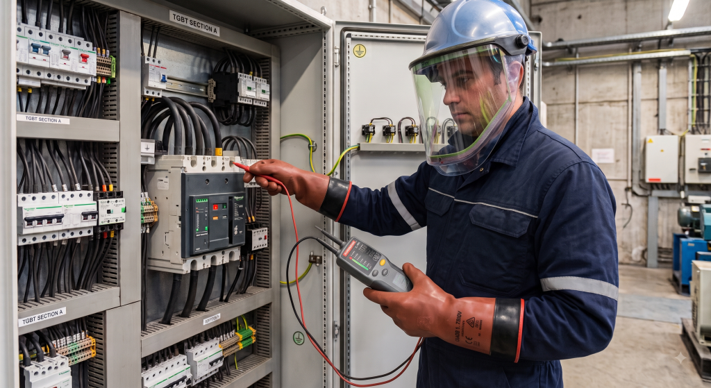 un technicien fait la VAT